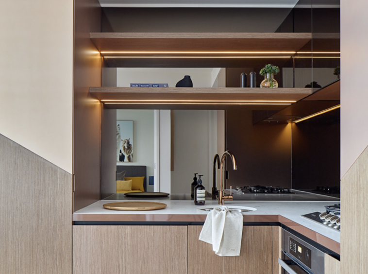 Premier Tower's kitchen design.