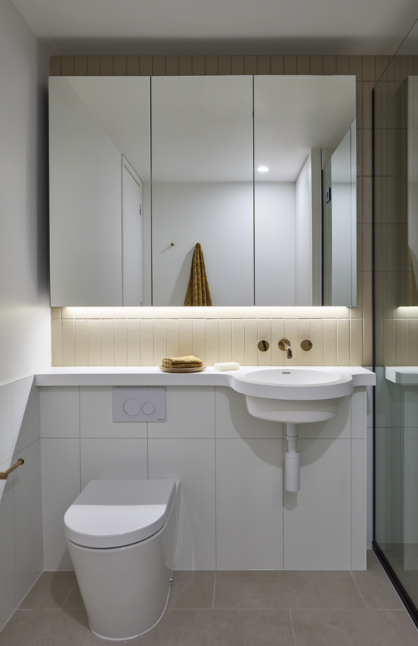 Premier Tower's bathroom design.