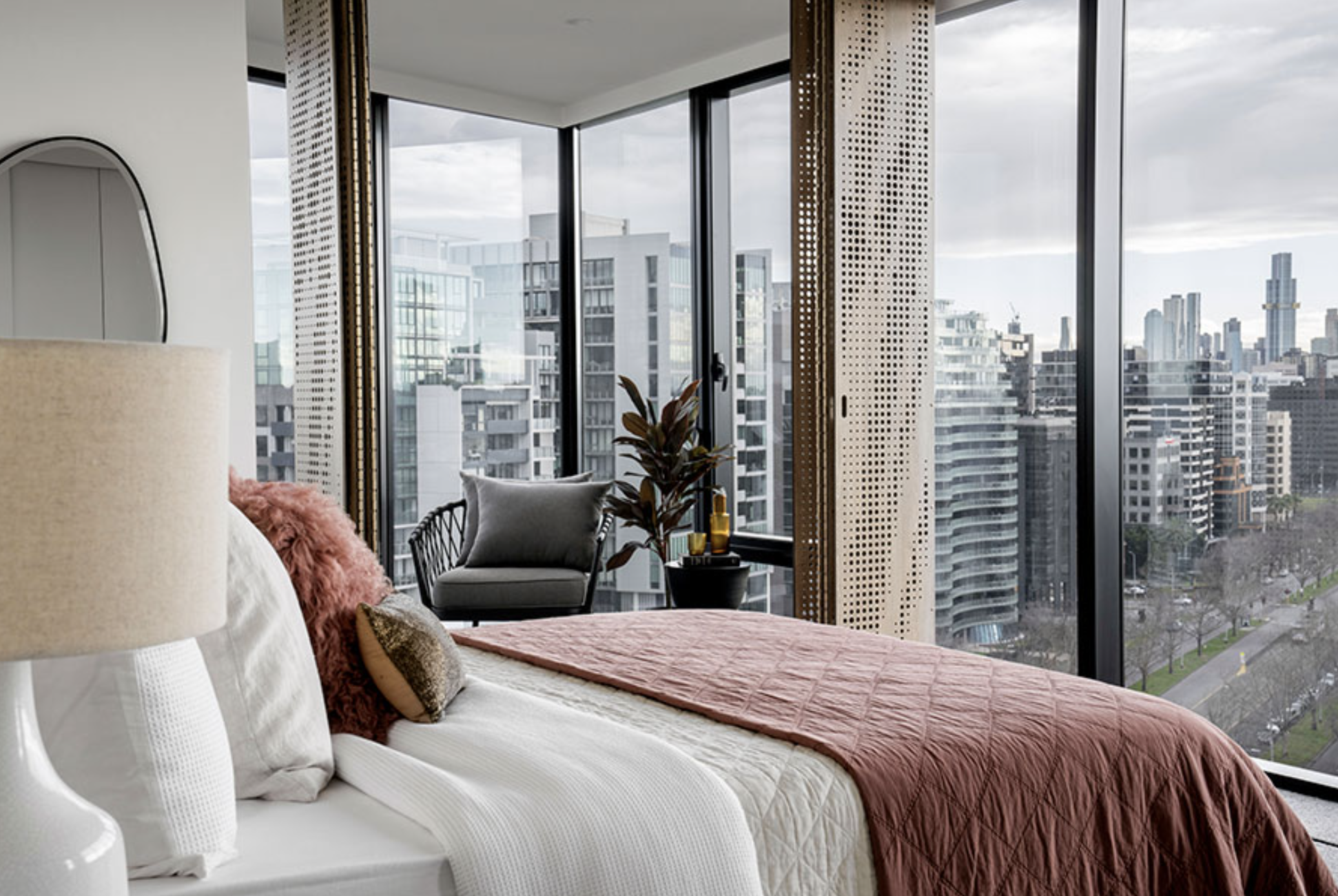 Magnolia Residences, bedroom with a view.