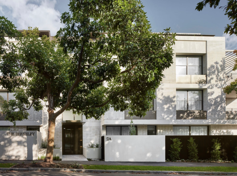 Front facade of 2A Berkeley Street, Hawthorn in Victoria.