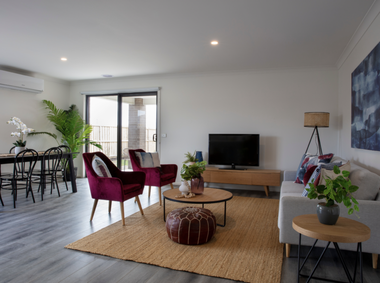 Another angle of the living room in the Winterfield Estate project.