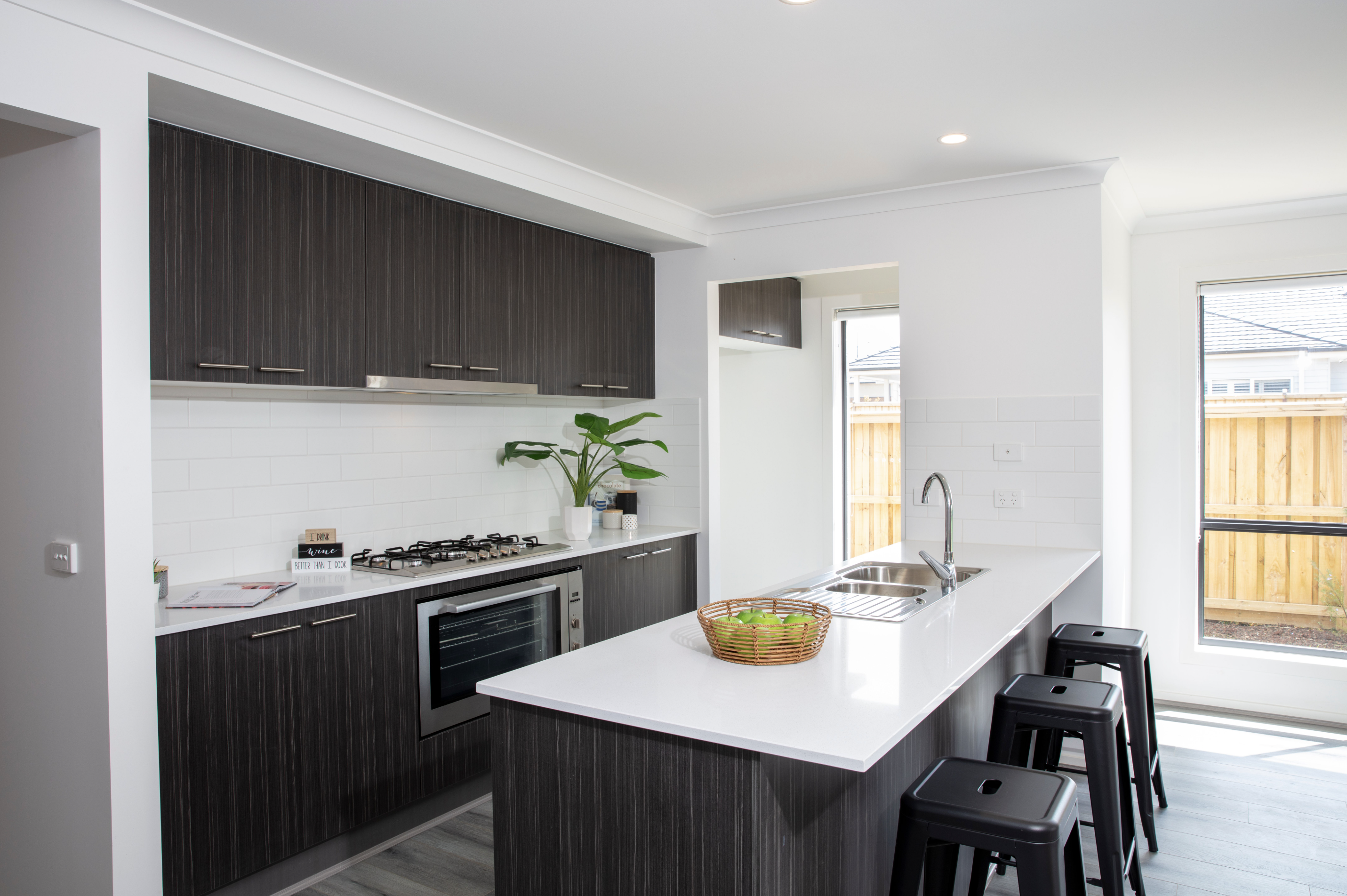 Kitchen design in the Winterfield Estate project.