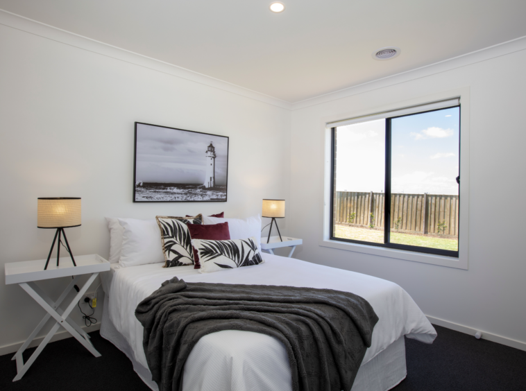 Master bedroom in the Winterfield Estate project.